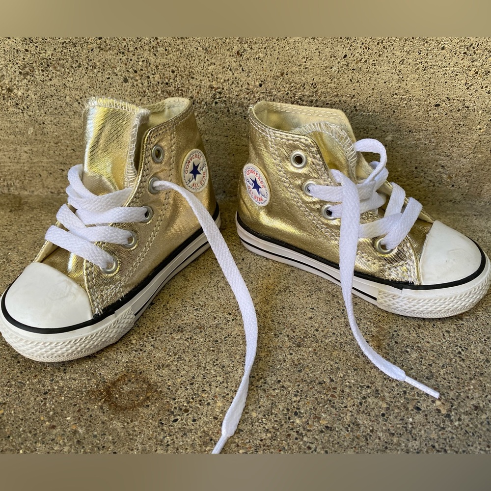 Gold converse high tops - toddler sneakers